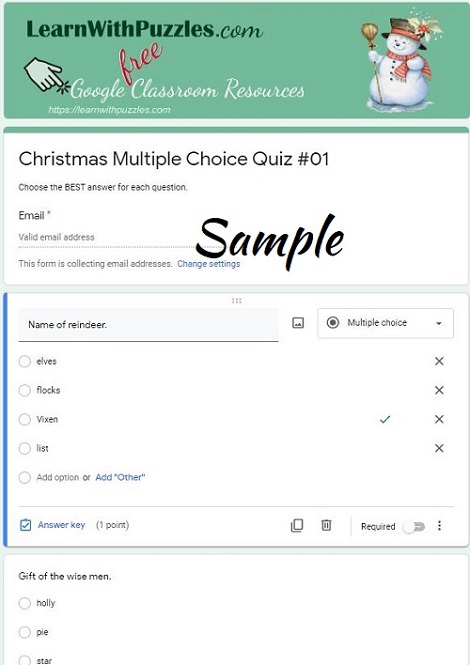 Christmas Multiple Choice #02