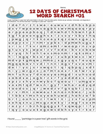 12 Days Xmas Word Search-01