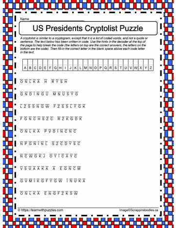 US Presidents Cryptolist #02