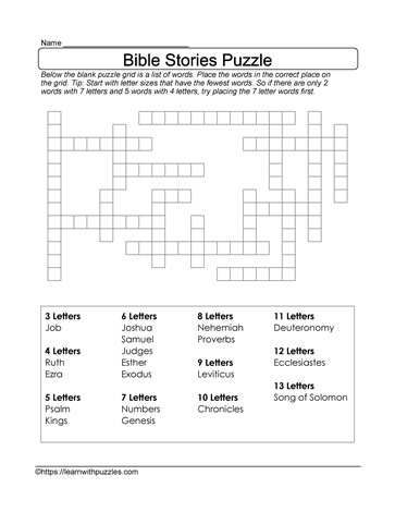 Fill In The Blanks Puzzle Learn With Puzzles