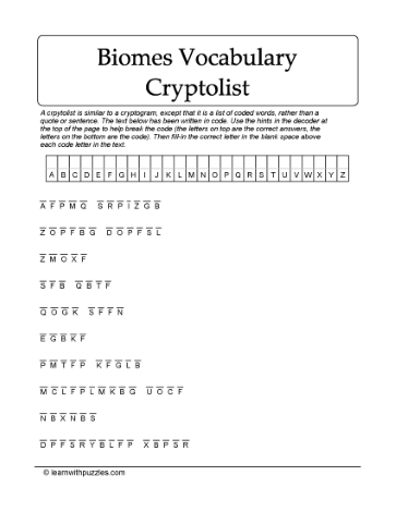 Science Biome Cryptolist