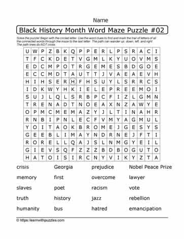 BHM Word Maze and Google Apps™ 02