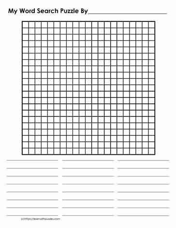 Blank Crossword Puzzle Template from www.learnwithpuzzles.com