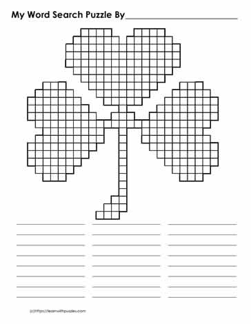 Word Search Template St.Patrick's