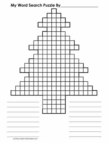 Word Search Template Tree 02