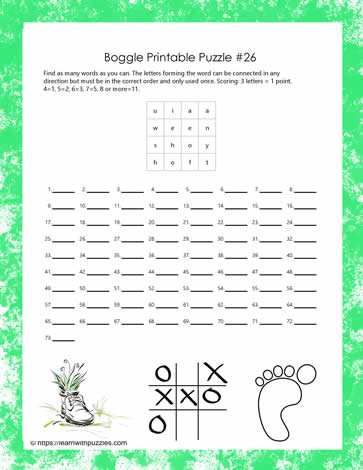Printable Puzzle Game