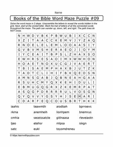 Books of the Bible-Word Maze-09