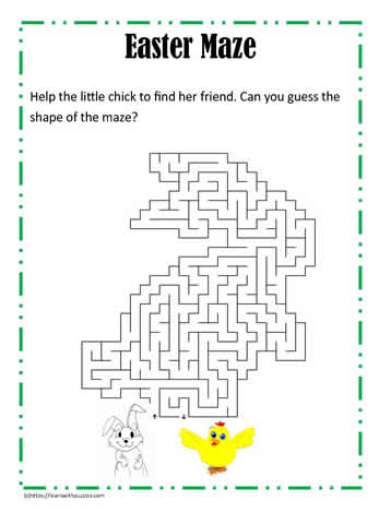 Easter Maze Rabbit Puzzle #2