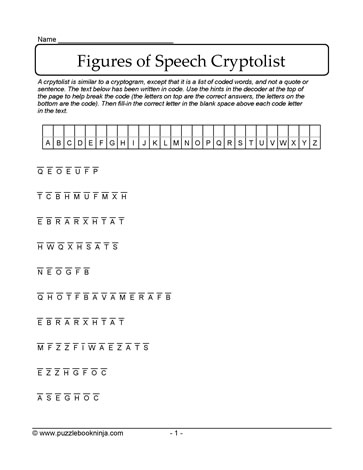 Cryptolist of Figures of Speech