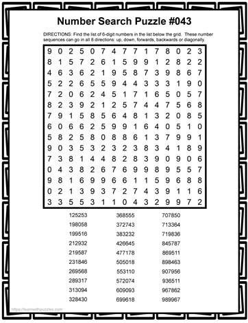 6-Digit Number Search-043