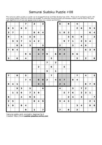 Samurai Sudoku Puzzle 08