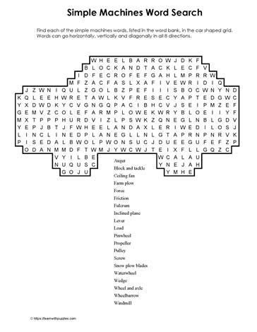 Car Shaped Word Search Puzzle