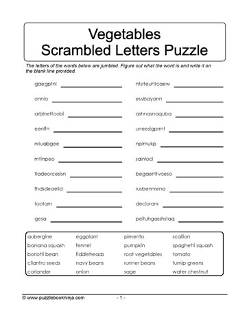 Scramble Letters Puzzle