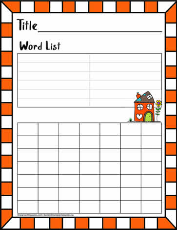 Word Search Template #06