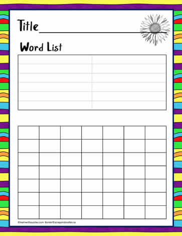 Word Search Template #37