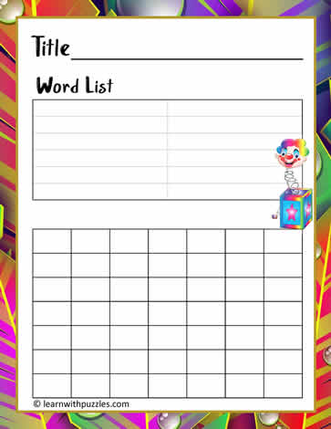 Word Search Template #50