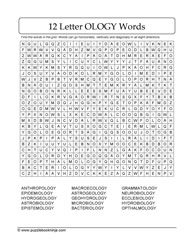 Wordsearch Puzzle-12 Letter Words