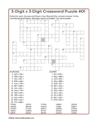 3-Digit x 3-Digit Crossword #01