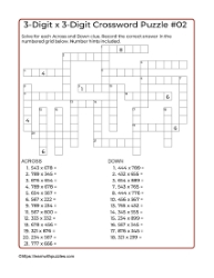 3-Digit x 3-Digit Crossword #02