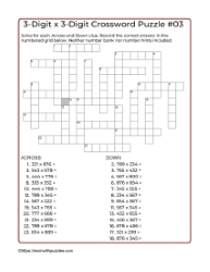 3-Digit x 3-Digit Crossword #03