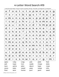 Four Letter Words Puzzle 19