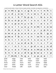 Four Letter Words Puzzle 24