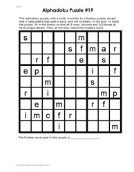 Alphadoku Puzzle #19