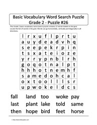 Basic Gr2 Vocab Word Search-26