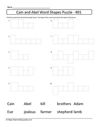 Word Shapes - Cain and Abel-#01