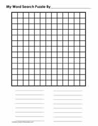 Blank Word Searches Learn With Puzzles