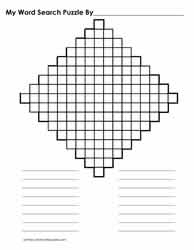 Word Search Template 17x17 Diamond