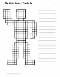 Robot Shaped Word Search
