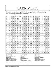 Carnivore Word Search