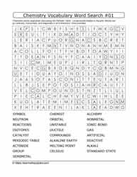 Chemistry Vocab Word Search #01