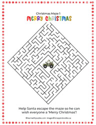 Christmas Mazes for Kids 01-24