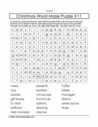 Christmas Word Maze #11