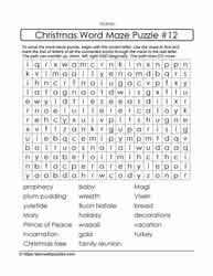 Christmas Word Maze #12