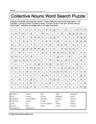 Collective Nouns Word Search 18