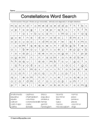 Constellations Words Search