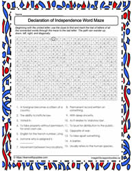 Declaration Word Maze Puzzle #03
