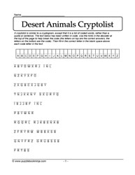 Desert Animals Cryptolist
