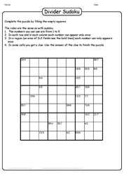 Division Sudoku Puzzle-24