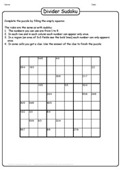 Division Sudoku Puzzle-25