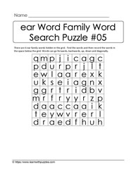 ear Word Family Activity