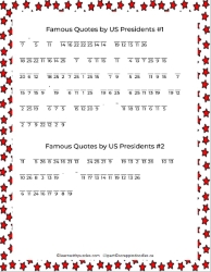 Quotes US Presidents Cryptograms-Numbers