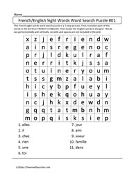 French English Word Search #01