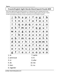 French English Word Search #09