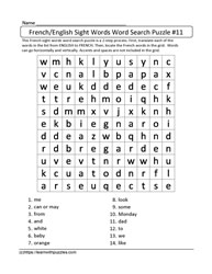 French English Word Search #11