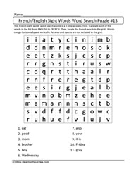 French English Word Search #13