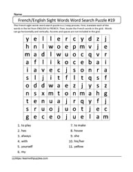 French English Word Search #19